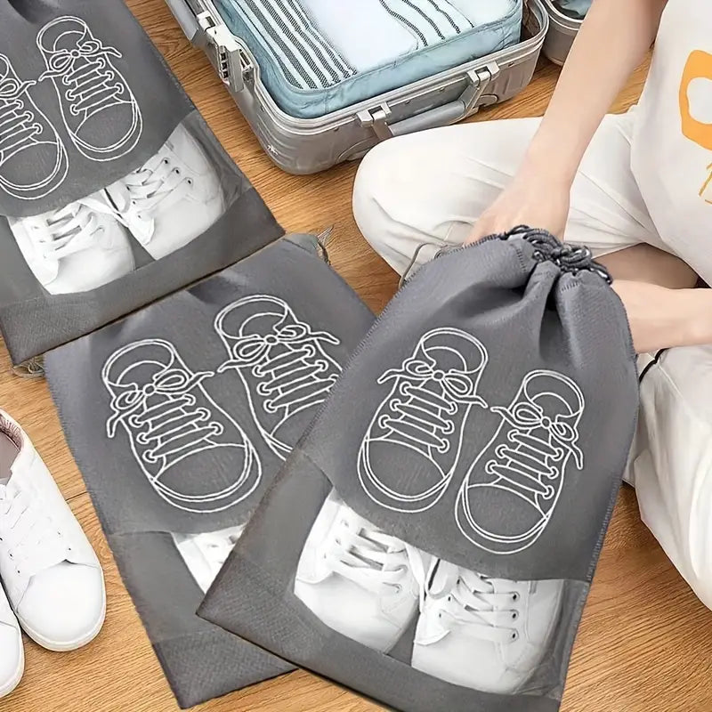 Travel Shoe Bags, Large Shoes Pouch Packing Organizers with Rope for Men and Women