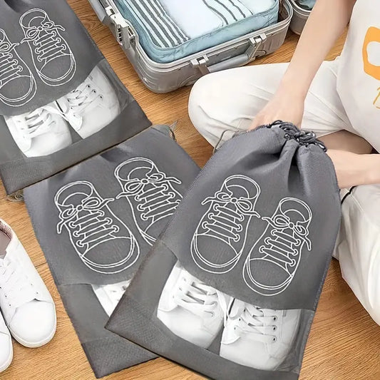 Travel Shoe Bags, Large Shoes Pouch Packing Organizers with Rope for Men and Women