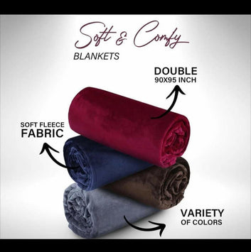 Coral Fleece Embossed Thermal soft AC throw Blanket - Brown