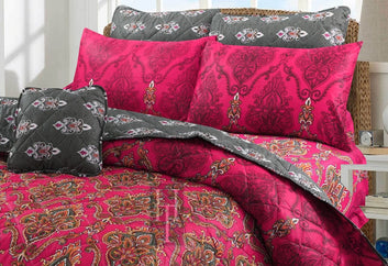 7 Pcs Quilted Comforter Set - Pendant