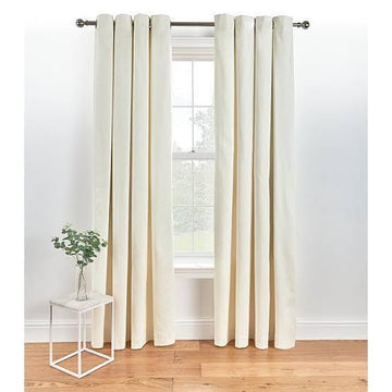 Plain Dyed Eyelet Curtains - Cream