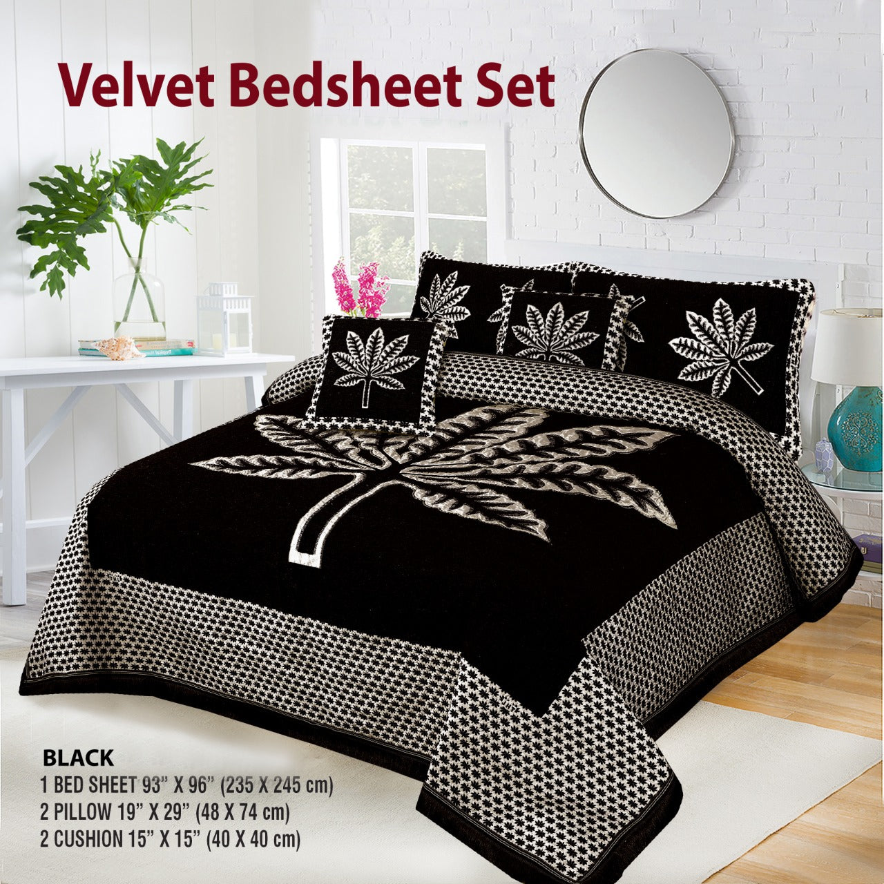 Velvet Jacquard Bedsheet VN - 310