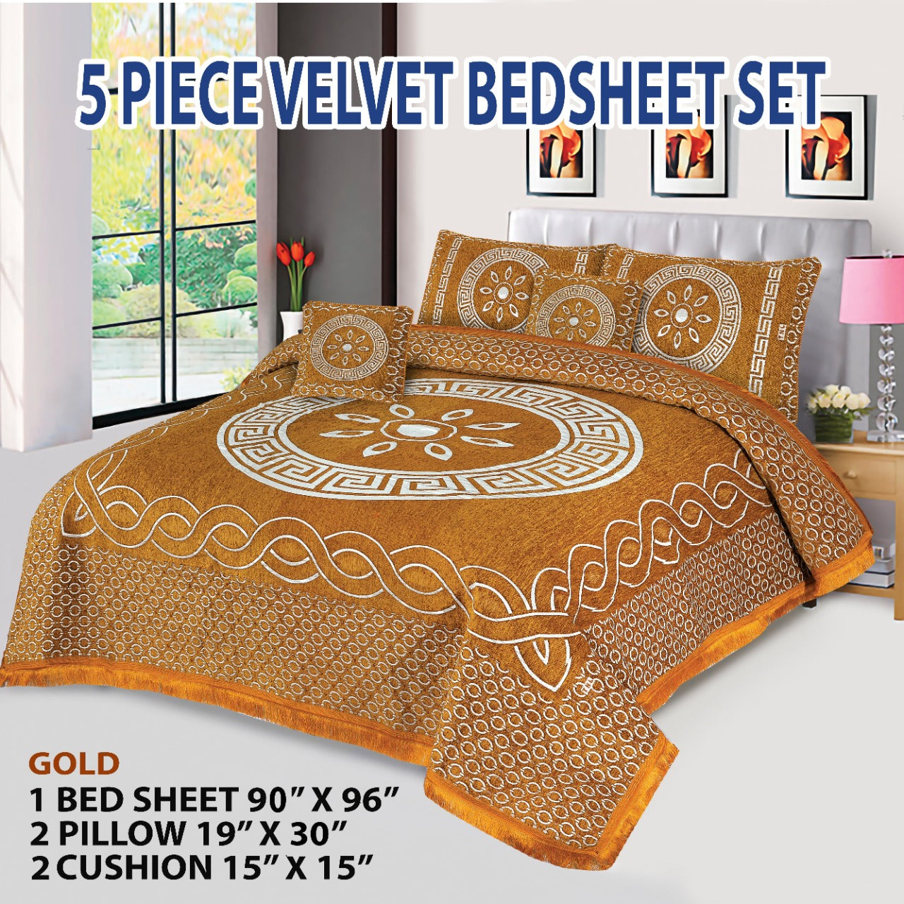 Velvet Jacquard Bedsheet VN - 18