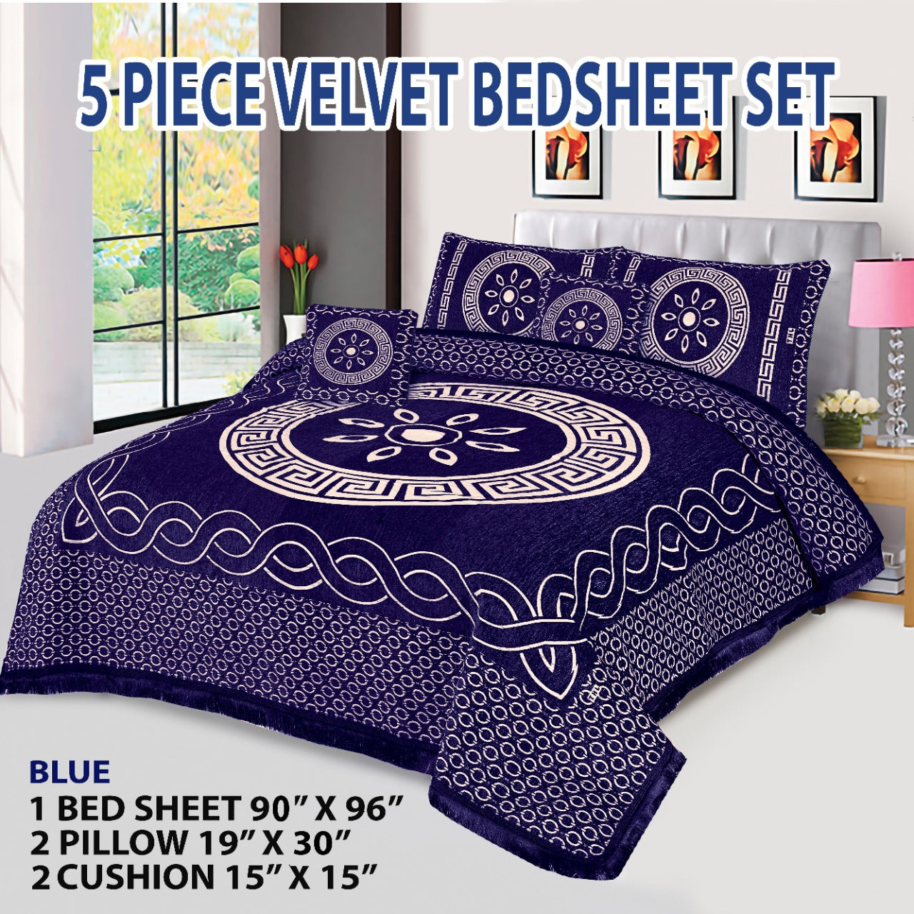 Velvet Jacquard Bedsheet VN - 17