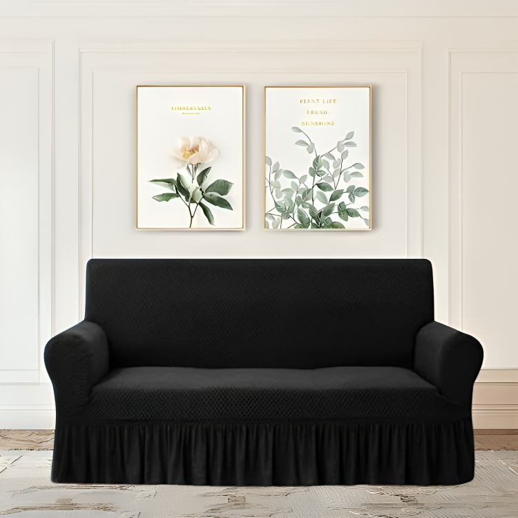 TURKISH STYLE SOFA COVERS - BLACK