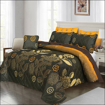 7 PCS QUILTED COMFORTER SET - EMERALD